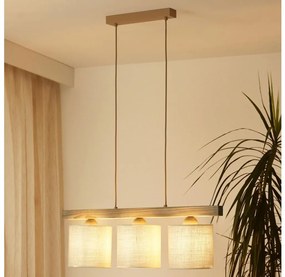 Lustră pe cablu Brilagi FOREST 3xE27/15W/230V pin/maro/crem