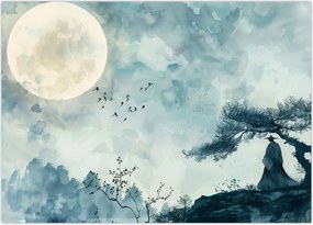 Tablou - Pictură cu lună plină (70x50 cm)