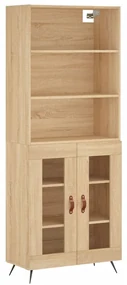 3189288 vidaXL Dulap înalt, stejar sonoma, 69,5x34x180 cm, lemn compozit