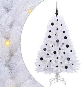 vidaXL Brad de Crăciun artificial cu ramuri articulare Alb 150 cm