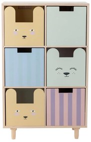 Comodă de copii în culoare naturală joasă din lemn de paulownia 25,5x88,5 cm Calle – Bloomingville Mini