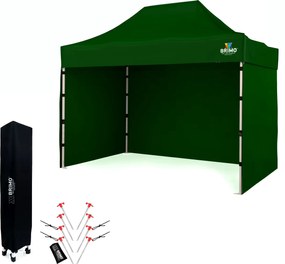 Cort de Vânzare 2 x 3 m SUPER Oțel | Montaj în 2 minute - cu 3 pereți - Verde