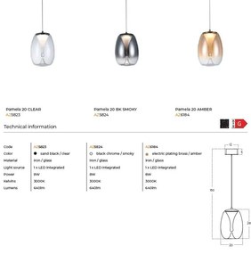 Pendul LED design decorativ modern PAMELA 20 clar