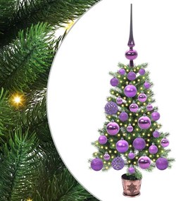 vidaXL Brad de Crăciun cu 150 LED cu suport Verde 65 cm PE