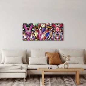 Tablou - Artă stradală - bufniță (120x50 cm)