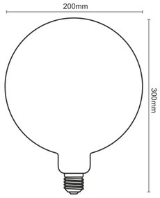 Bec LED FILAMENT SPIRAL VINTAGE G200 E27/4W/230V 2000K