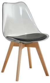 Scaun sufragerie Bralla 2 (transparent + fag + negru) . 1116240