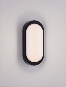 Mini Aplica LED de perete exterior, IP65, TIEPOLO negru