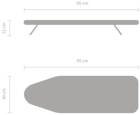 Masă de călcat standard (pentru masă) Metallised S – Brabantia