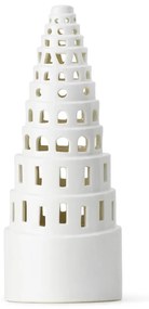 Sfeșnic de Crăciun din ceramică Kähler Design Lighthouse, ø 9 cm, alb