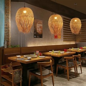 Lustră pe cablu Immax 08271L HILO 1xE27/40W/230V d. 45 cm bambus