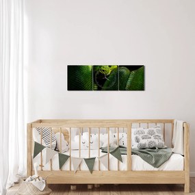 Tablou - Șarpele verde (cu ceas) (90x30 cm)