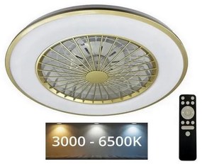 Plafonieră LED cu ventilator OPAL LED/48W/230V + telecomandă