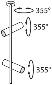 Lustra cu 2 spoturi directionabile Elti alb MY-C021CL-02W
