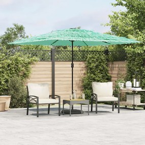 vidaXL Umbrelă soare de grădină cu stâlp din oțel verde 290x290x238 cm