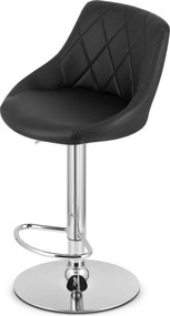 OFERTA Scaun de bar negru din piele ecologica KAST II. calitate secunda