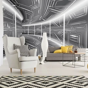 Fototapet - Coridor gri (152,5x104 cm), în 8 de alte dimensiuni noi