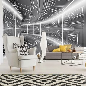 Fototapet - Coridor gri (254x184 cm)