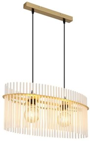 Lustra suspendata, Metal Auriu Mat, Sticla Opaca, GORLEY 15698H3M GL