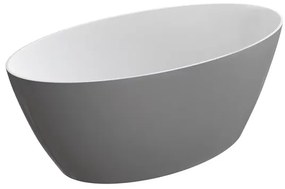 Cada freestanding Omnires Siena M+ alb gri  161x81 cm