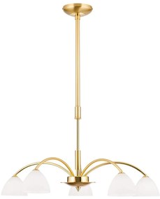 Candelabru 5 brate elegant design modern OPALDESIGN, auriu mat