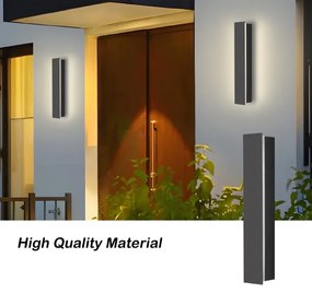 Brilagi - Aplică LED de exterior LINEAR, 8W, 230V, 3000K, IP65, antracit