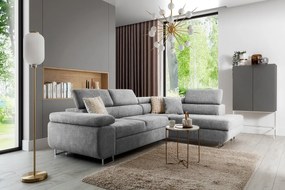 Colțar extensibil Annabelle L dreapta - gri Vogue 14 / picioare cromate