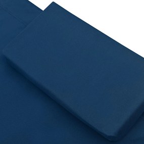 Pat sezlong de exterior cu baldachin si perna, albastru 1, Albastru, 200 x 90 x 112 cm