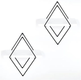 SET 2x raft de perete alb