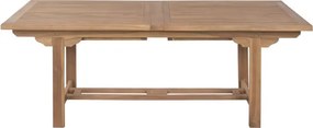 Set dining exterior din lemn de tec masiv, masă extensibilă 210–310 cm și 8 scaune, finisaj natural, „Java”