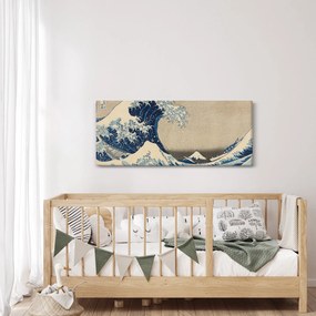 Tablou - Katsushika Hokusai, Under the Wave off Kanagawa, reproducere (120x50 cm)