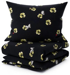 Lenjerie de pat din microfibra FOUR LEAF CLOVER negru Dimensiune lenjerie de pat: 2 buc 70 x 90 cm | 200 x 220 cm