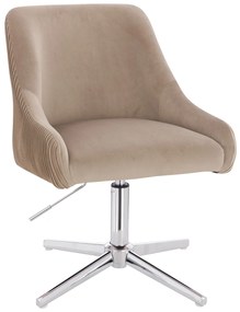 HR920CROSS Scaun Latte din Catifea cu Bază Cromata