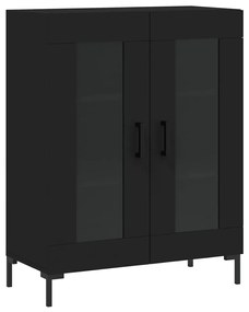 827789 vidaXL Servantă, negru, 69,5x34x90 cm, lemn compozit