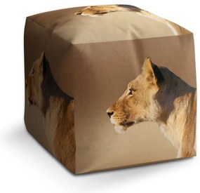 Taburet Cube leoaică 2, bej