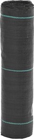 vidaXL Membrană antiburuieni, negru, 0,5x150 m, PP