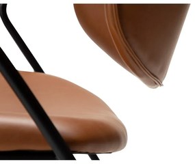 Fotoliu maro coniac din imitație de piele Zed – DAN-FORM Denmark