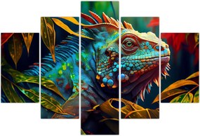 Tablou - Iguana colorată (150x105 cm)