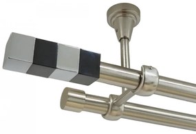 Galerie dubla magnum fara inele prindere tavan 19/19 mm inox (Alege marime: 400 cm)