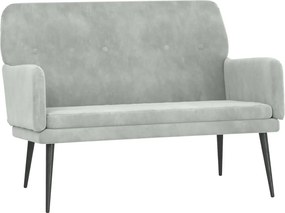 vidaXL Bancă, gri deschis, 108x79x79 cm, catifea