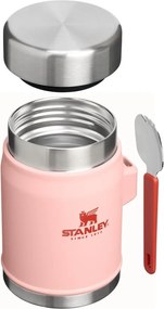 Termos piersică pentru mâncare din oțel inoxidabil 400 ml Legendary Food Jar + Spork Peach Rose – Stanley