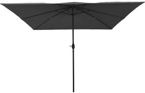 vidaXL Umbrela de grădină pătrată 295 x 295 cm, antracit