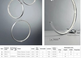 Lustra LED casa scarii design ultra-modern Rings 3166-6CC SRT
