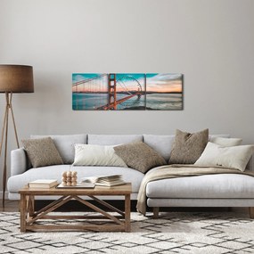 Tablou - Golden Gate, San Francisco (cu ceas) (90x30 cm)