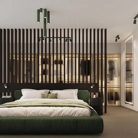 Spot Sollux SL.1607 KARBON 1xGU10/10W/230V 20 cm verde