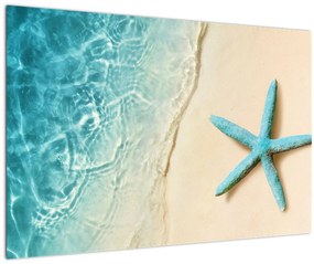 Tablou - Stea de mare pe plajă (90x60 cm)