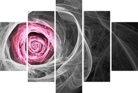 Tablou - Trandafir abstract, fucsia (150x105 cm)