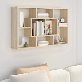 vidaXL Raft de perete, stejar Sonoma, 85x16x52,5 cm, lemn prelucrat