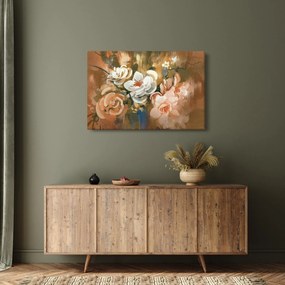Tablou -Buchet de flori pictat (90x60 cm)