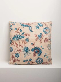 Perna decorativa, din stofa, cu imprimeu floral, Cornflower 45x45cm